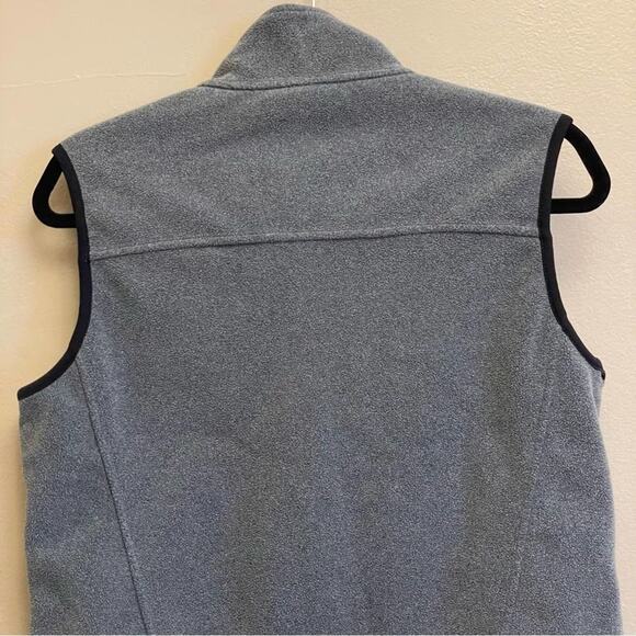 L.L. Bean S gray turtleneck vest fleece zipper - Picture 6 of 7